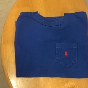 Ralph Lauren, boy tee, size 7, color blue